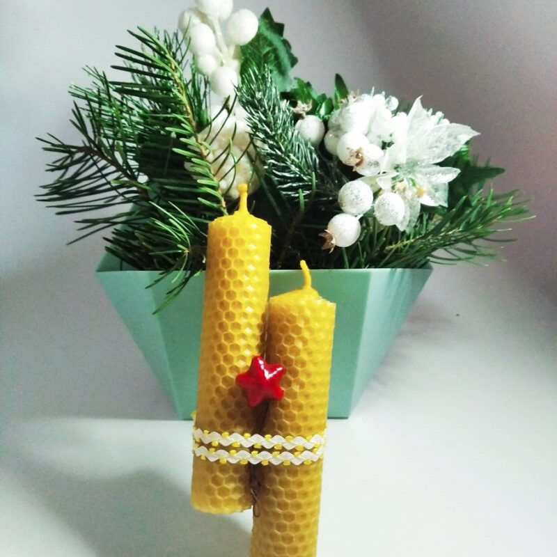 Świece z wosku pszczelego