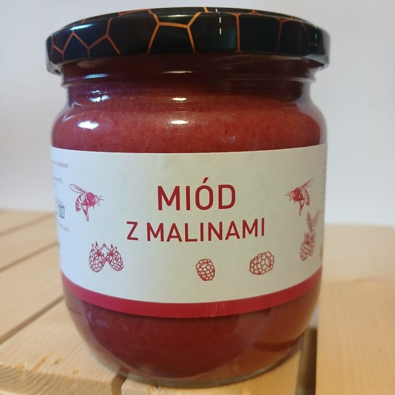Miód z malinami 550g