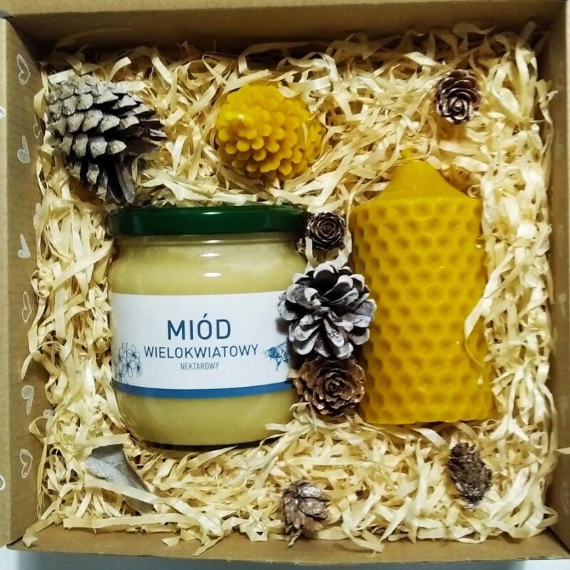 Zestaw prezentowy z pasieki. Naturalny produkty pszczele z pasieki pod Krakowem